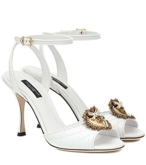 dolce gabbana white sandals|Dolce & Gabbana heeled sandals.